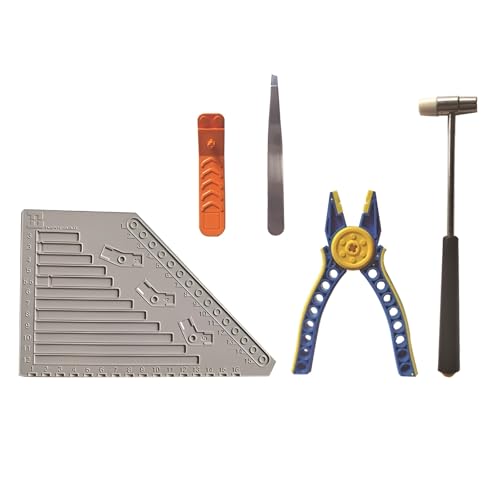 5 Stück Technik Ersatzteile Set, Baustein Werkzeug Set Hammer, Hilfszange, Pinzette, Steintrenner, Messlineal Bausteine Demontage und Montagewerkzeuge Kompatibel mit Technic Ersatzteile (GJ-C) von DzirePada