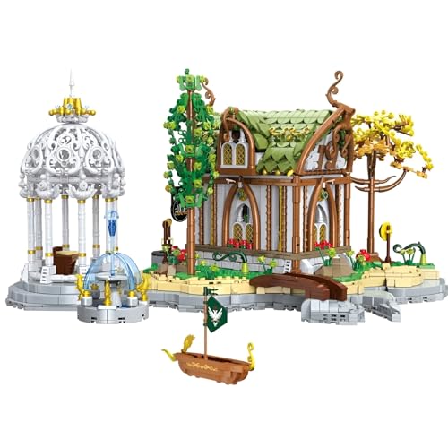 Die Elfen Taverne Architektur Bausteine Bausatz, 2867Stück Mittelalterliche Schenke mit den Ringen Burg Modell Spielzeug, Kneipe Haus Bauklötze Kit, Ideen Geschenk für Kinder Erwachsene und Filme Fans von DzirePada