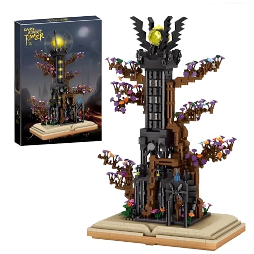 Dunkler Nachtturm Mini Bausteine Bausatz, 3309Stück Magischer Dunklen Turm Modell spielzeug, Herr der Magischen Burg Architektur Klemmbausteine Kit, Ideen Geschenke für Fan Kinder Erwachsene von DzirePada