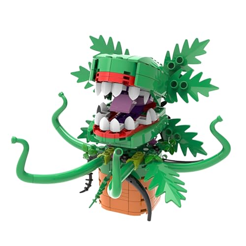 DzirePada Audi II Bausteine Bausatz, 219 Stück Piranha Blume Little Shop of Horrors Baukasten Modell Spielzeug, Kannibalenblume Baukasten, Geschenkideen für Jungen Mädchen Kinder Erwachsene von DzirePada