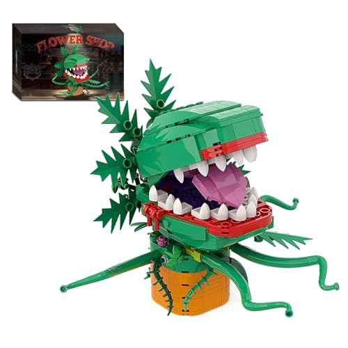 DzirePada Audrey II Bausteine Bausatz, 303 Stück Piranha Blume Little Shop of Horrors Baukasten, Cannibal Blüte Building Modell Spielzeug, Ideen Geschenke für Jungen Mädchen Kinder Erwachsene von DzirePada