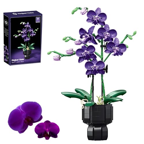 DzirePada Lila Orchidee Blume Bausteine Bausatz, 666 STK. Botanik Sammlung Modell für Heim Decor, Künstliche Blumen Klemmbausteine Set, große Geschenke für Geburtstag und Jahrestag für Sie und Ihn DzirePada Lila Orchidee Blume Bausteine Bausatz, 666 STK. Botanik Sammlung Modell für Heim Decor, Künstliche Blumen Klemmbausteine Set, große Geschenke für Geburtstag und Jahrestag für Sie und Ihn von DzirePada