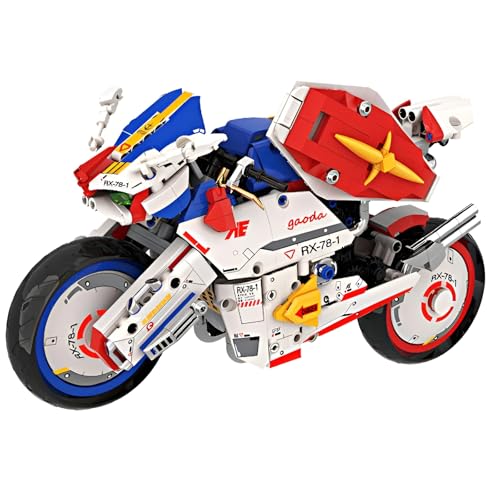 DzirePada Motorrad-Baukasten, 1055 Teile STEM Educational Simulation Model Motorcycle Toys, Sammlerstücke Motorrad Display Modelle, Home Office Dekoration Kreative Geschenke für Kinder Erwachsene von DzirePada