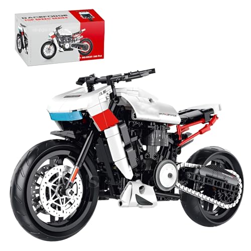 DzirePada Motorrad Bausteine Bausatz, 545 Stück Technik Supermotorrad Modell Spielzeug, 1：8 Racing Superbike BAU Klemmbausteine Kit, Ideen Geschenk für Fan Kid Erwachsene(60537) von DzirePada