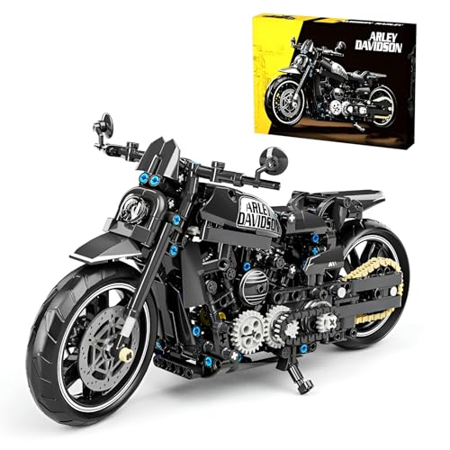 DzirePada Motorrad Bausteine Bausatz, 680Stück Technik Supermotorrad Modell Spielzeug, Racing Superbike BAU Klemmbausteine Kit, Ideen Geschenk für Fan Kid Erwachsene(H1127) von DzirePada