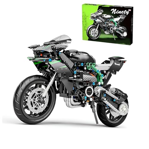 DzirePada Motorrad Bausteine Bausatz, 806Stück Technik Supermotorrad Modell Spielzeug, Racing Superbike BAU Klemmbausteine Kit, Ideen Geschenk für Fan Kid Erwachsene(H1129) von DzirePada