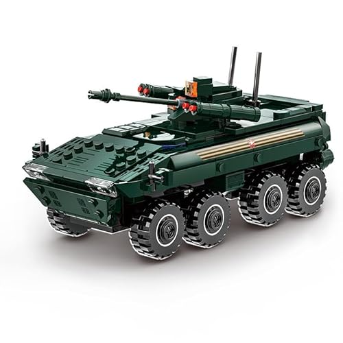 DzirePada Technik Panzer Bausteine Modell, 335 Teile Militär VPK-7829 Bumerang Panzer Bausteine Bausatz, Klemmbausteine MOC Konstruktionsspielzeug Set für Kinder Erwachsene und Militärfans (3516) von DzirePada