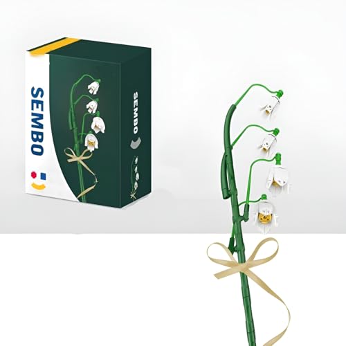 Glocke Orchidee Bausteine Bausatz, Einzelne Künstliche Blumen Modell Spielzeug, Botanical Collection Florid Ziegel Kit, Ideen Geschenke für Erwachsene Jugendliche Frauen Alter, Valentins(601249) von DzirePada