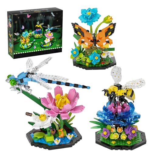 Insect Sammlung Bausteine Bausatz, 855 Stück Insekten Blumen Tiermodelle Bausteine, Schmetterling Bienen Libelle Bauspielzeug, Ideen Geschenk Käfer Spielzeug für Jungen Mädchen Erwachsene Kinder(0635) Insect Sammlung Bausteine Bausatz, 855 Stück Insekten Blumen Tiermodelle Bausteine, Schmetterling Bienen Libelle Bauspielzeug, Ideen Geschenk Käfer Spielzeug für Jungen Mädchen Erwachsene Kinder(0635) von DzirePada