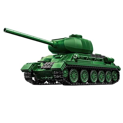 T34-85 Mittel II Armee Panzer Baustein Baukasten, 1263Stück WW2 Militär Sammlung 1:28 Panzer Modell Spielzeug, Soldat Waffen Fahrzeuge Klemmbausteine Kit, Ideen Geschenke für Kinder Erwachsene von DzirePada