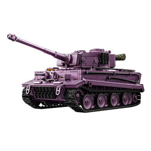 Tigers Schwerer II Armee Panzer Baustein Baukasten, 1668Stück WW2 Militär Sammlung 1:28 Panzer Modell Spielzeug, Soldat Waffen Fahrzeuge Klemmbausteine Kit, Ideen Geschenke für Kinder Erwachsene von DzirePada