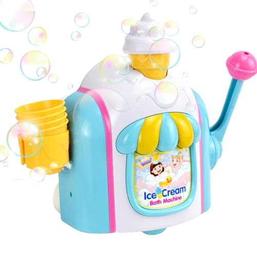 DzpKrka Eisschaum-Maker-Badespielzeug, Badespielzeug Für Babys, Bubble-Eiscreme-Maker, Bubble Pretend Cake Spielset Wasserbadewannenspielzeug Für Freunde Und Familie, Kommt Mit Einer Schlaufe Zur BEF von DzpKrka