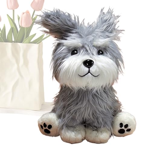 DzpKrka Kuscheltier Hund Für Kinder - Weiches Plüschtier Figur Schnauzer - Schlafbegleiter, Niedliches Plüschtier Für Erwachsene Jugendliche Mädchen DzpKrka Kuscheltier Hund Für Kinder - Weiches Plüschtier Figur Schnauzer - Schlafbegleiter, Niedliches Plüschtier Für Erwachsene Jugendliche Mädchen von DzpKrka