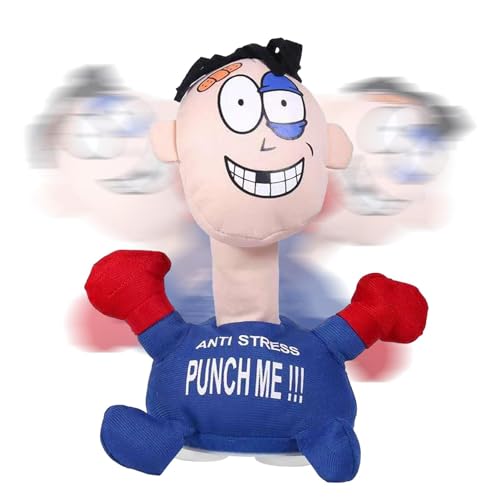 DzpKrka Punch Screaming Toy,Screaming Fidget Toy - Sensorisch gefüllte Schlagfigur mit Saugfuß,Beruhigendes Plüsch-Beruhigungsspielzeug für Klassenkameraden, Freunde, Studenten, Kollegen, Lehrer von DzpKrka