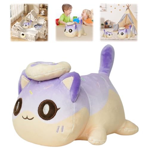 E-ALLDIR MeeMeows Cat Food Plushies, Donut-Katze Meemeows Plush, Cat Food Plushies Cat Mee Meow, Cute Anime Cartoon Cat Stuffed Animal Figure Toy Plush Pillow Gift for Fans Kids von E-ALLDIR