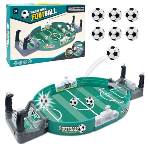 EACHHAHA Tischkicker, Fussball Geschenke Jungen,Tischfussball Spiele (6 Fußbälle),Party Tischfußball Interaktive Eltern Kind Brettspiele,Verbessern Sie das Interesse der Kinder am Sport von EACHHAHA