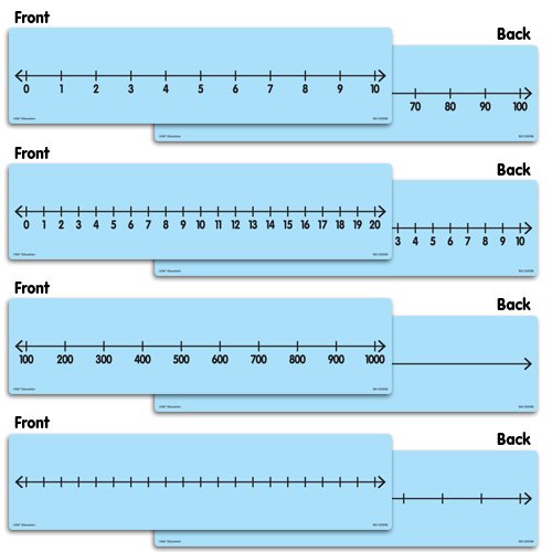 EAI Education Whole Number Lines, trocken abwischbar, 10 Sets mit 4 Stück von EAI Education