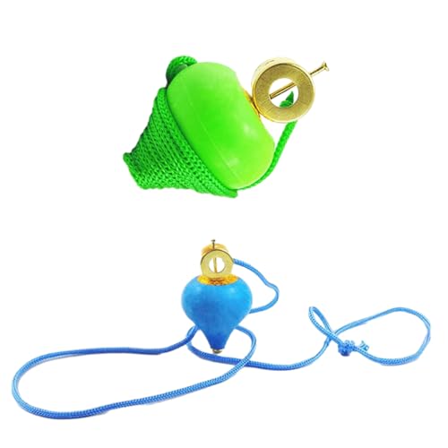 EAJORN Pull String Tops Toy for Kids Adult Stress Relief Pull Rope Tops Rotate Gyro Nostalgic Toy for All Age von EAJORN