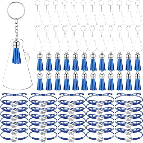 EAJORN Set mit 20 Cheerleader-Charm-Armbändern, Schlüsselanhänger-Set, verstellbar, Cheerleader-Armband, Schlüsselanhänger, perfekte Cheerleader-Armbänder für Team von EAJORN