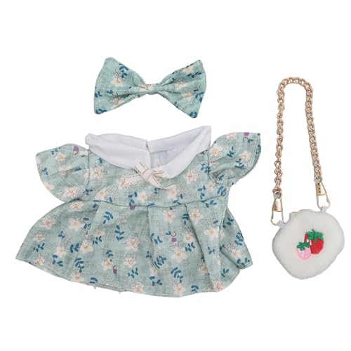 EALRIDV Plüschpuppe Kleidung Baumwolle, Kleidung für Kind, Mädchen Baby, für Stoffbärenpuppe mit 20 cm Plüschpuppen -Outfits Kleid (2) von EALRIDV