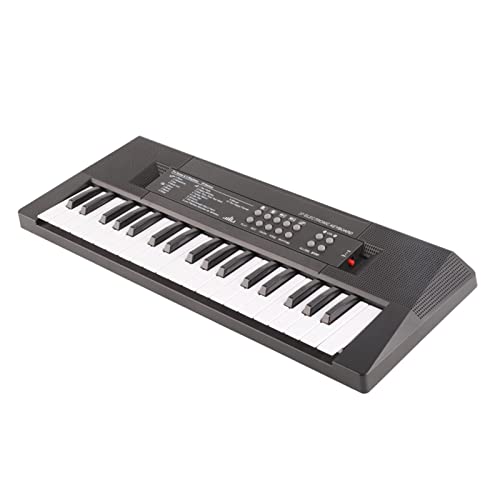 Klavier, 37 Tasten, elektrisches Keyboard, mit Mikrofon, kleines Keyboard-Klavier, elektrisches Keyboard-Klavier, Mini-Klavier, praktisch für den Außen- und Innenbereich, Schwarz von EALRIDV