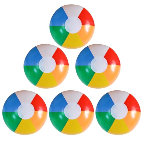 6 Stück Wasserball Aufblasbar 30cm Regenbogen Strandbälle Inflatable Beach Ball,Water Wasserball Kinder Pool Spielzeug Klein Schwimmbad Floating Ball 6 Stück Wasserball Aufblasbar 30cm Regenbogen Strandbälle Inflatable Beach Ball,Water Wasserball Kinder Pool Spielzeug Klein Schwimmbad Floating Ball von EAPMGQR