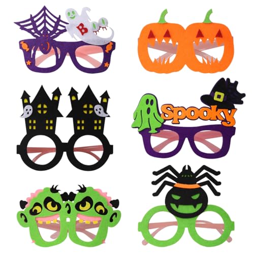 EAPMGQR 6 Stücke Halloween Brille, Lustige Foto Requisiten Verkleiden Gläser Schläger Skelett Geist Kürbis Halloween Deko Kinderparty Gläser für Mädchen Karneval Maskerade Requisiten Cosplay EAPMGQR 6 Stücke Halloween Brille, Lustige Foto Requisiten Verkleiden Gläser Schläger Skelett Geist Kürbis Halloween Deko Kinderparty Gläser für Mädchen Karneval Maskerade Requisiten Cosplay von EAPMGQR