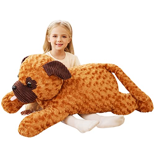 EARTHSOUND Groß Hund Mops Kuscheltier Riesen Stofftier,78cm XL XXL Riesige Plüschtier Gross Plüsch Spielzeug Jumbo Plüschtiere,Geschenk für Kinder von EARTHSOUND