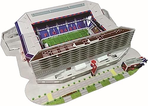 EAUSO 3D-Puzzle, Stadion-3D-Puzzle, berühmtes Fußballstadion-Gebäudemodell-Puzzle, DIY-Puzzlespiel for Erwachsene oder Kinder (36 x 25,8 x 8 cm), einfarbig von EAUSO