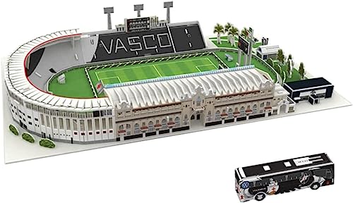 EAUSO 3D-Puzzle, Stadion-3D-Puzzle, handmontiertes Fußballfeld-Gebäudemodell, Fan-Souvenirornamente (40 * 27 * 7 cm) – 165 Stück einfarbig von EAUSO