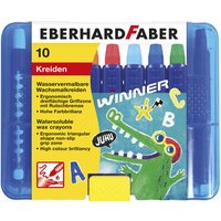 FABER 521110 EFA Wachsmalkreiden wasserlöslich 10er Kunststoffbox von EBERHARD FABER