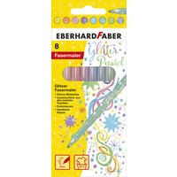 FABER 551009 Fasermaler Glitzer Pastell 8er Etui von EBERHARD FABER