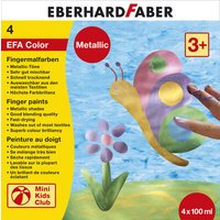 FABER 578802 Fingerfarbe 100 ml 4er Schachtel metallic von EBERHARD FABER