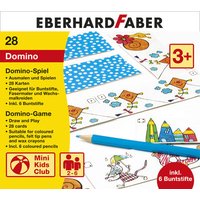 FABER 579943 Domino Spiel zum Ausmalen, inkl. Buntstifte von EBERHARD FABER