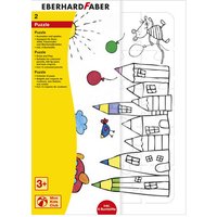 FABER 579944 2 Puzzle zum Ausmalen, inkl. Buntstifte von EBERHARD FABER