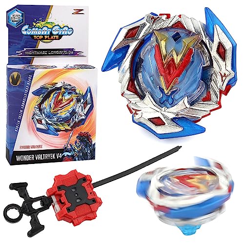 EBKCQ Metal Fusion Kreisel mit Launcher, Gyro Metall Super Kampf, klassisches Spielzeug für Kinder und Erwachsene mit Launcher, Kinder, Jugendliche und Kinder ab 4 5 6 Jahren von EBKCQ