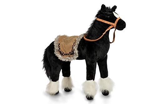 EBO 66181 - Plüsch-Pferd zum Reiten, schwarz von EBO Plüschtiere