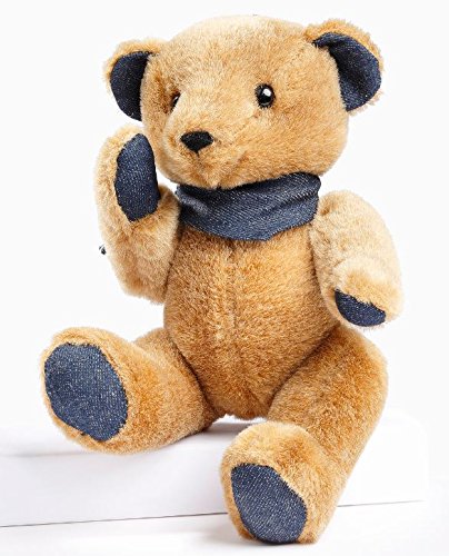 EBO Plüschtiere 19125 - Teddybär Jeany mit Jeanshalstuch, drehbare Gelenke von EBO Plüschtiere