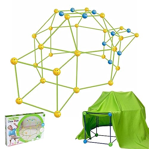 DIY Zelt Spielzeug, 88pcs Kinder Fort Bausätze, DIY Fort Konstruktions Spielzeug, Tunnel Zelt Raketenturm Spielzeugsets, Zelt Bausteine Spielzeug Für Kinder Indoor Outdoors von EBbels