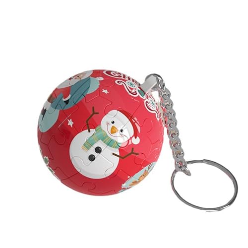 EBbels 3D Ball Puzzles Anhänger Für Kinder, Lustige Klassenzimmer Belohnungen 3D Ball Puzzles Für Kinder Jungen Mädchen, Keyring Anhänger Für Schlüssel Rucksack (Weihnachten) von EBbels