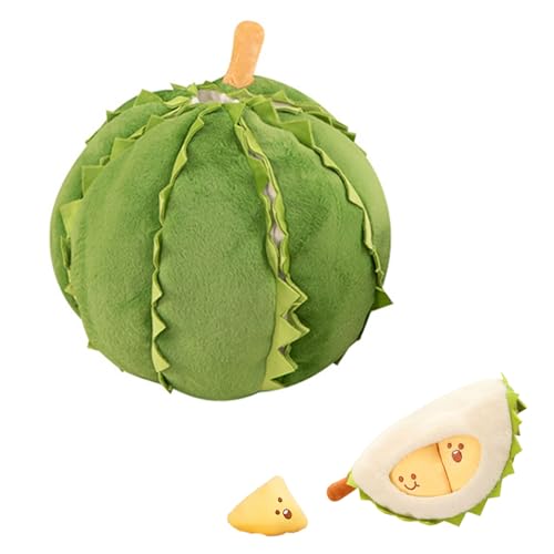 EBbels Durian Plüschtier, Kreatives Abnehmbares Durian Kissen Umarmungskissen Plüschtier, gefülltes Durian-Kissen, weiche Durian Plüschtiere für Jungen und Mädchen EBbels Durian Plüschtier, Kreatives Abnehmbares Durian Kissen Umarmungskissen Plüschtier, gefülltes Durian-Kissen, weiche Durian Plüschtiere für Jungen und Mädchen von EBbels