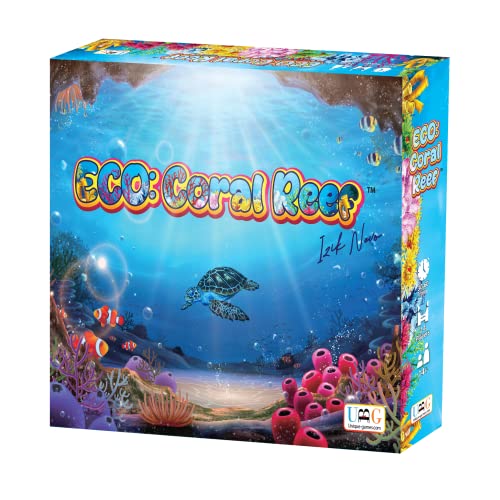 ECO CORAL REEF | Strategisches Brettspiel zum Verlegen von Fliesen, buntes Tischspiel, für 2–4 Spieler, Spielzeit 30–60 Minuten, von Unique Board Games (Standard-Edition) von ECO CORAL REEF