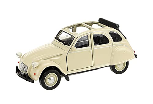 Citroen 2CV mit Schiebedach Ente Modellauto Metall Modell Auto Spielzeugauto Fahrzeug Spielzeug Kinder Geschenk 4-Varianten 62 (Creme auf) von ECO