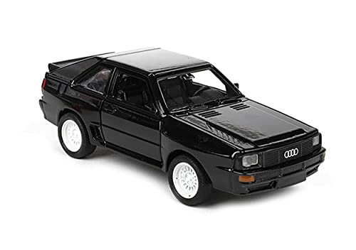 ECO Audi Sport Quattro 11,5cm Modellauto Rückzug Metall Modell Auto Spielzeugauto Knder Geschenk Fahrzeug 41 (Schwarz) von ECO