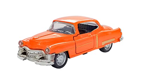 ECO Retro Auto Modell mit Rückzug 1:38 Modellauto Metall Spielzeugauto 9-Varianten 50 (Orange) von ECO