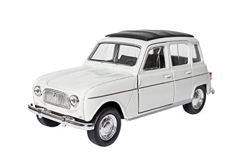 Renault 4 R4 Quatrelle Modellauto Welly Metall Modell Auto Spielzeugauto Spielzeug Kinder Geschenk 4-Varianten 55 (Weiss) von ECO