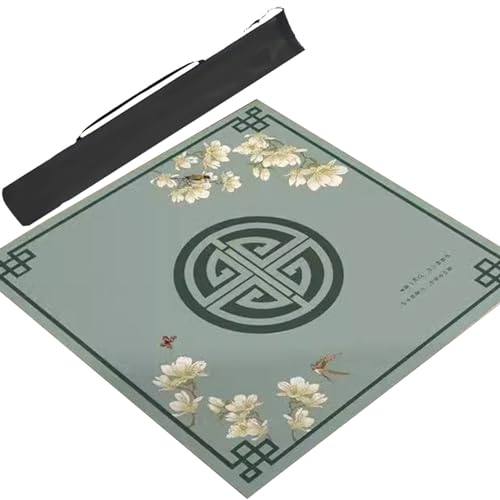mahjong spel set, Dicke Mahjong-Matte mit Aufbewahrungstasche, rutschfester, geräuschreduzierender Spieltischabdeckung und Mahjong-Tischmatte, leicht zu tragen/aufzubewahren (Farbe: 2, Größe: 39,4 x 3 von ECOLFE