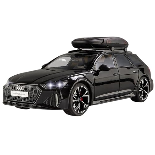 ECVHIPKLG Für 1:18 RS6 Legierung Modellauto Kleinwagen Spielzeug Sportwagen Spielzeug Rennwagen Sammlerstück Automodell(Black) von ECVHIPKLG