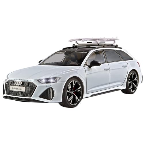 ECVHIPKLG Für 1:18 RS6 Legierung Modellauto Kleinwagen Spielzeug Sportwagen Spielzeug Rennwagen Sammlerstück Automodell(White) von ECVHIPKLG