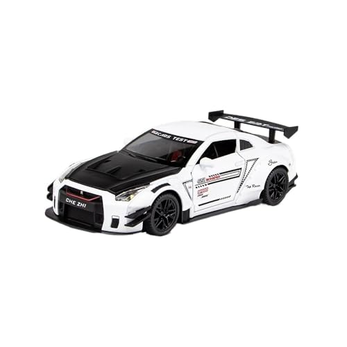 ECVHIPKLG Für 1:24 GTR Auto Modell Sport Auto Modell Legierung Rallye Auto Spielzeug Auto Modell Sammlung Ornamente(White) von ECVHIPKLG